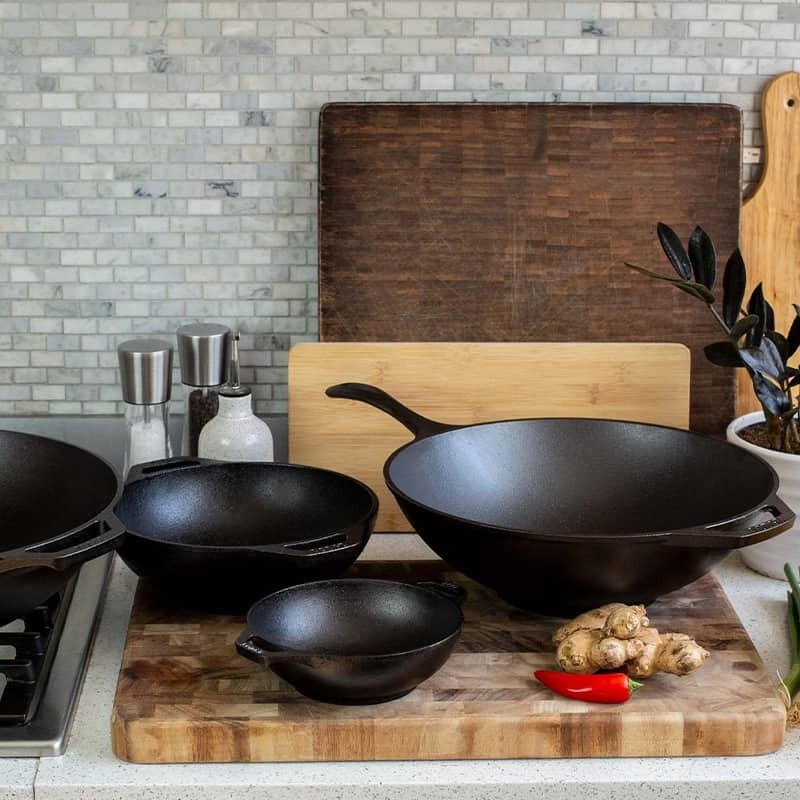 Μαντεμένιο γουόκ Chef Collection Lodge 31,75cm LC12W | www.mantemi.gr