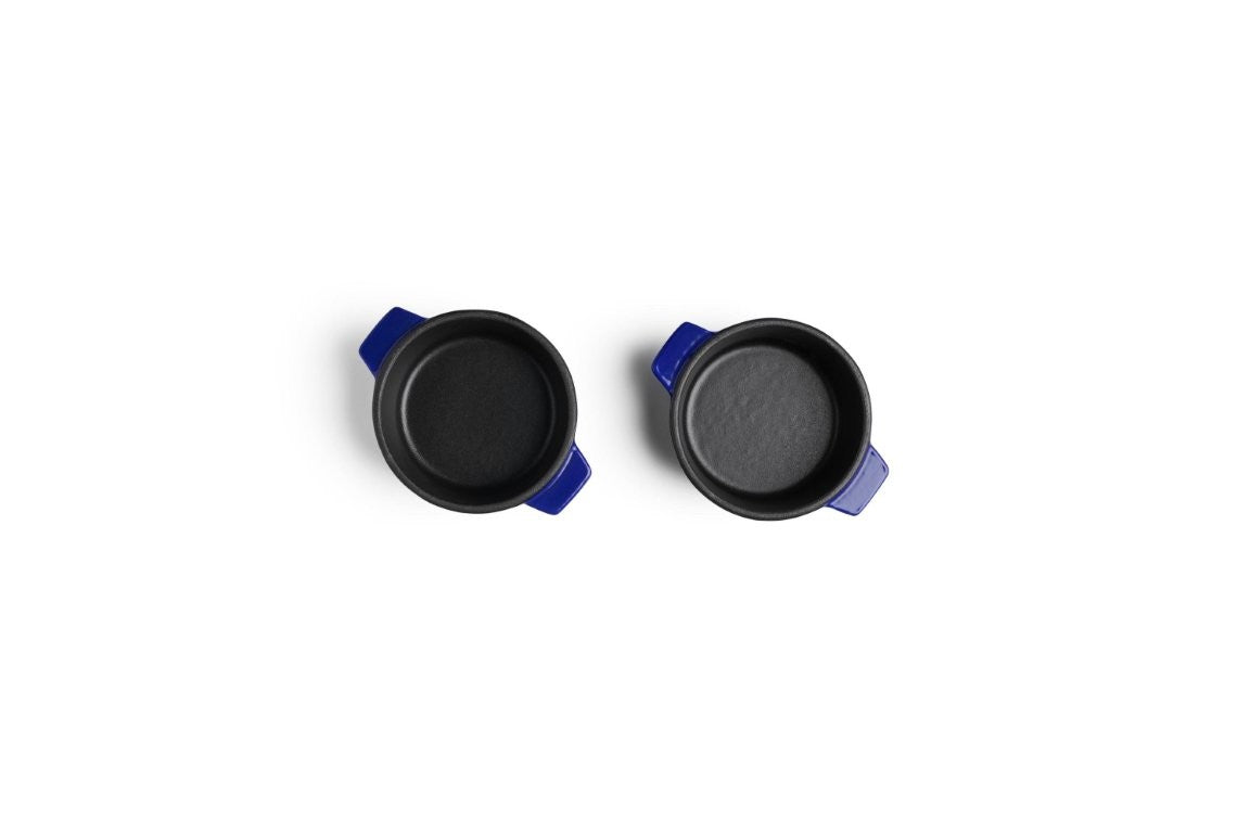 Μαντεμένια γάστρα επισμαλτωμένη Woll Iron Casserole Mini 0,3 lt 10 cm 2τεμ 110CI-020 Cobalt Blue | www.mantemi.gr