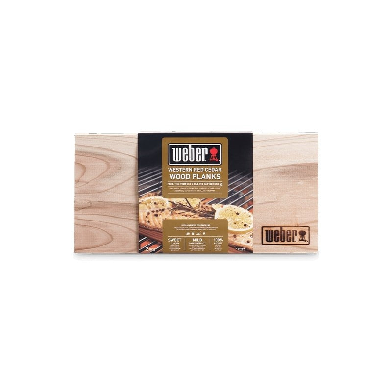 Ξύλινες πλάκες καπνίσματος κέδρου Weber 15x30cm 2τεμ | www.mantemi.gr