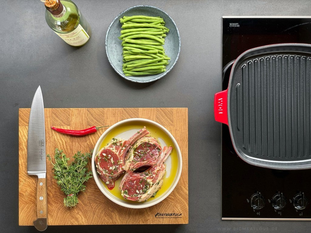 Μαντεμένια γκριλιέρα επισμαλτωμένη Woll Iron Grill με πρέσα ψησίματος 68-2CI-010 28x28cm Chili Red | www.mantemi.gr